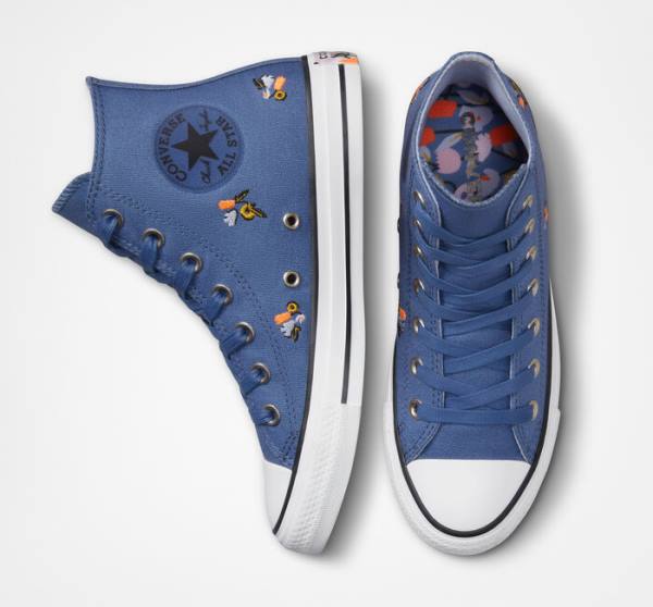 Trampki Wysokie Converse Chuck Taylor All Star We Are Stronger Together Niebieskie Indygo | CV-465LFU