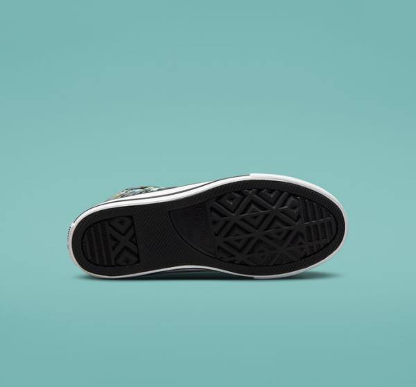 Trampki Wysokie Converse Chuck Taylor All Star Plants Czarne Głęboka Zielone Białe | CV-482NKZ