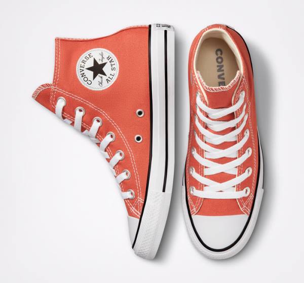 Trampki Wysokie Converse Chuck Taylor All Star Seasonal Color Pomarańczowe | CV-543KCH