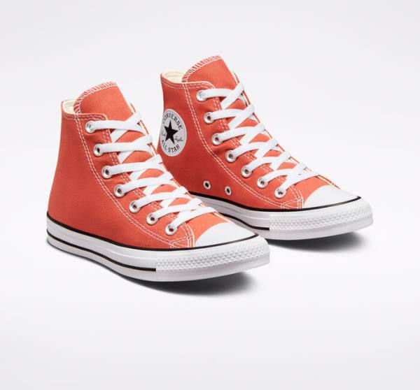 Trampki Wysokie Converse Chuck Taylor All Star Seasonal Color Pomarańczowe | CV-543KCH
