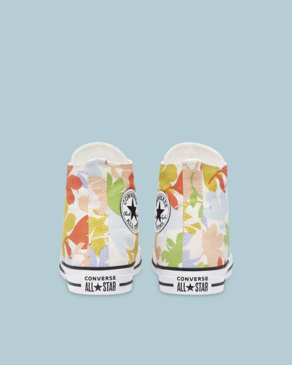 Trampki Wysokie Converse Chuck Taylor All Star Garden Party All Over Beżowe | CV-561FMT