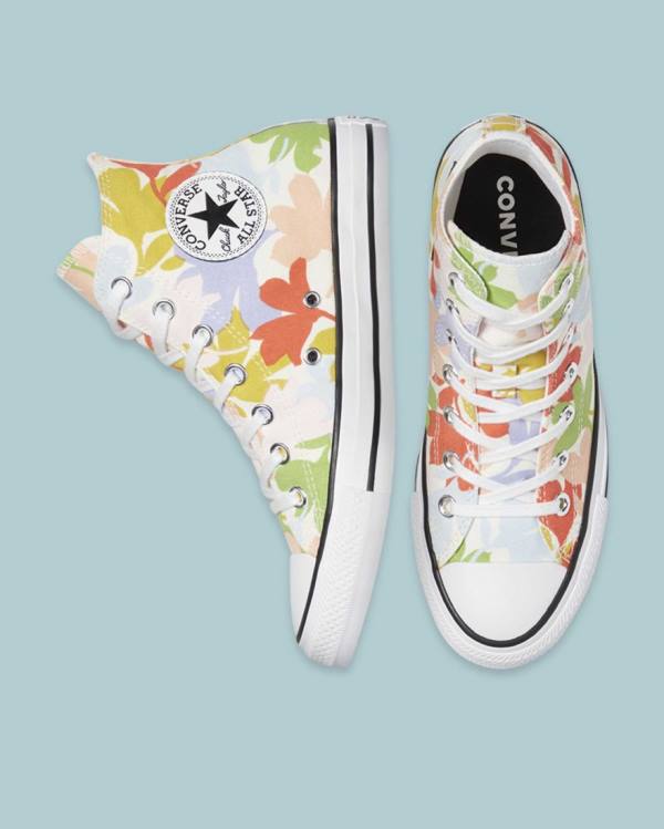 Trampki Wysokie Converse Chuck Taylor All Star Garden Party All Over Beżowe | CV-561FMT