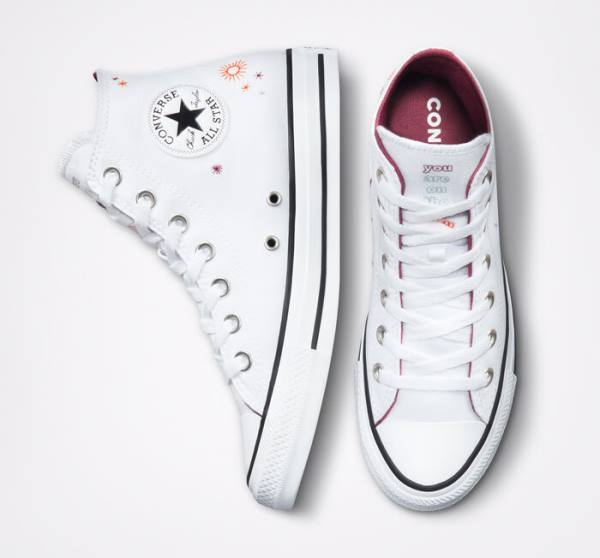 Trampki Wysokie Converse Chuck Taylor All Star You Are On The Right Path Białe | CV-591TOA
