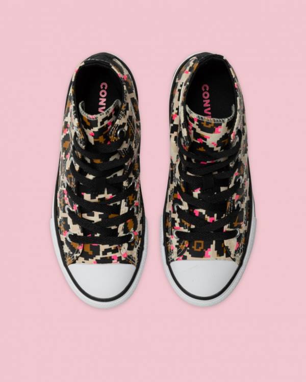 Trampki Wysokie Converse Chuck Taylor All Star Animal Print Czarne | CV-593OED