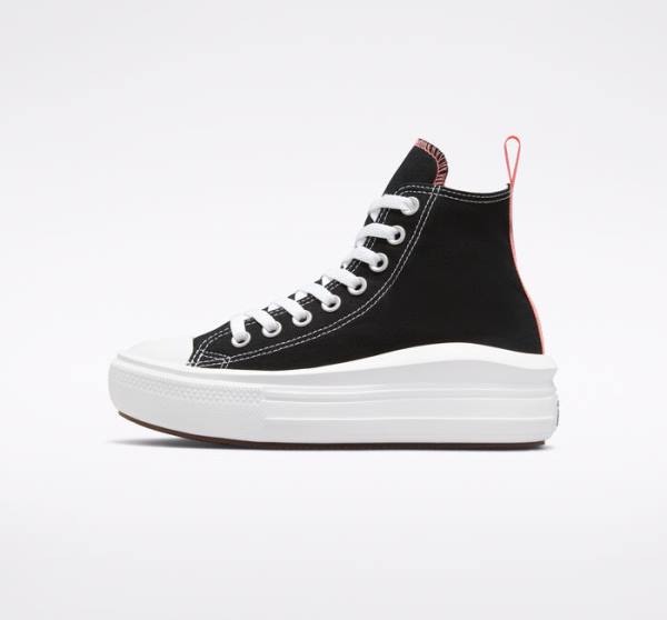 Trampki Wysokie Converse Chuck Taylor All Star Move Platformie Czarne Różowe Głęboka Niebieskie Białe | CV-674SDR