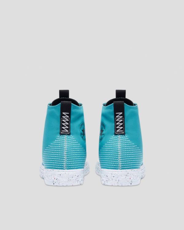 Trampki Wysokie Converse Chuck Taylor All Star Crater Renew Knit Niebieskie | CV-730QHZ
