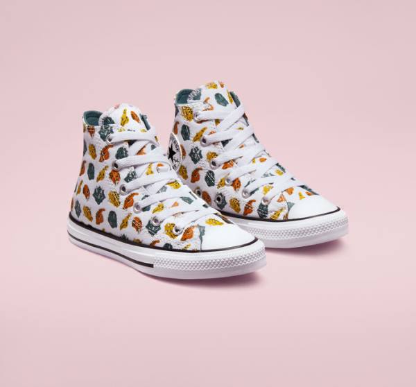 Trampki Wysokie Converse Chuck Taylor All Star Dino Daze Białe Jasny Zielone Czarne | CV-745CLW