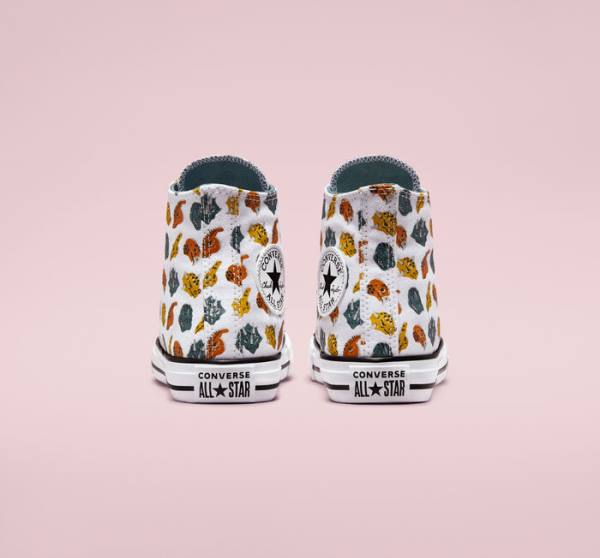 Trampki Wysokie Converse Chuck Taylor All Star Dino Daze Białe Jasny Zielone Czarne | CV-745CLW