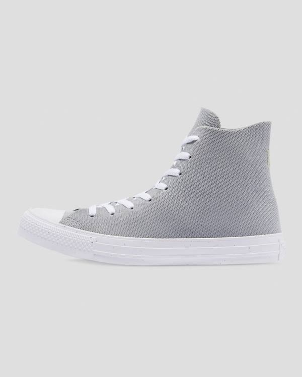 Trampki Wysokie Converse Chuck Taylor All Star Renew Knit Szare | CV-852BCP