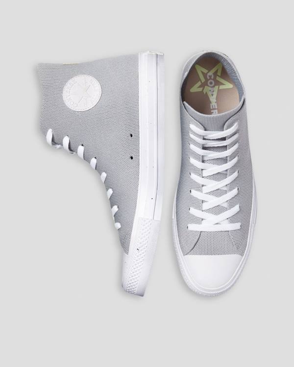 Trampki Wysokie Converse Chuck Taylor All Star Renew Knit Szare | CV-852BCP