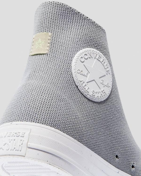 Trampki Wysokie Converse Chuck Taylor All Star Renew Knit Szare | CV-852BCP