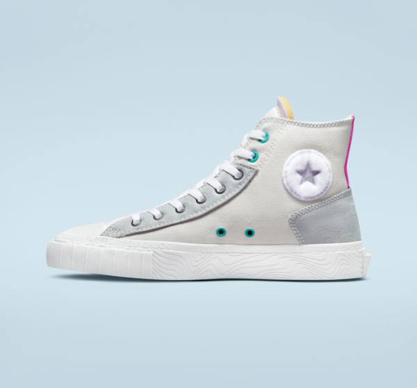 Trampki Wysokie Converse Chuck Taylor Alt Star Marbled Patch Szare Różowe | CV-894BOC