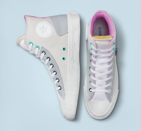 Trampki Wysokie Converse Chuck Taylor Alt Star Marbled Patch Szare Różowe | CV-894BOC