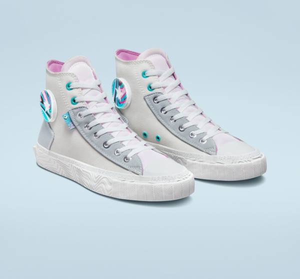 Trampki Wysokie Converse Chuck Taylor Alt Star Marbled Patch Szare Różowe | CV-894BOC