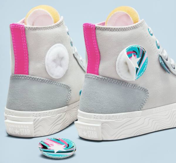 Trampki Wysokie Converse Chuck Taylor Alt Star Marbled Patch Szare Różowe | CV-894BOC