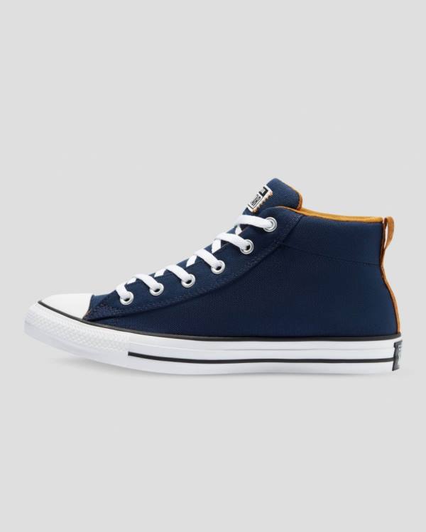 Trampki Wysokie Converse Chuck Taylor All Star Streetwear Niebieskie | CV-902ENF