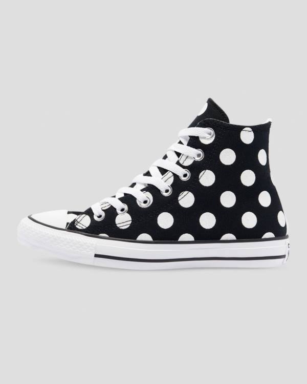 Trampki Wysokie Converse Chuck Taylor All Star Glitter Shine Czarne | CV-964ISZ