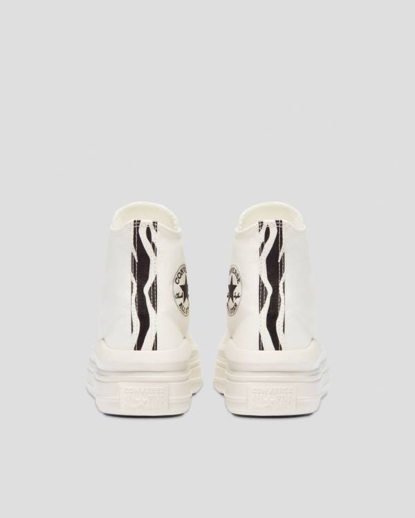 Trampki Wysokie Converse Chuck Taylor Move Zebra Print Platformie Beżowe | CV-935STL