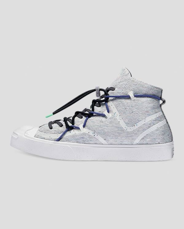 Trampki Wysokie Converse Jack Purcell Ralley Morphlon Szare | CV-829HYK