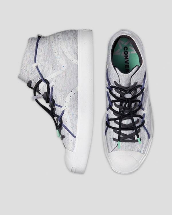 Trampki Wysokie Converse Jack Purcell Ralley Morphlon Szare | CV-829HYK
