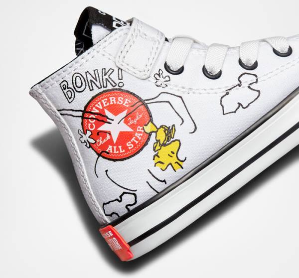 Trampki Wysokie Converse Peanuts Chuck Taylor All Star Easy-On Białe Czarne Czerwone | CV-235ZSM