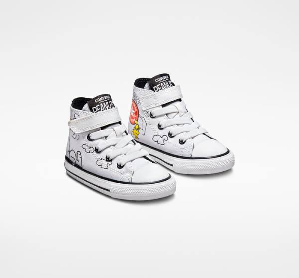 Trampki Wysokie Converse Peanuts Chuck Taylor All Star Easy-On Białe Czarne Czerwone | CV-235ZSM
