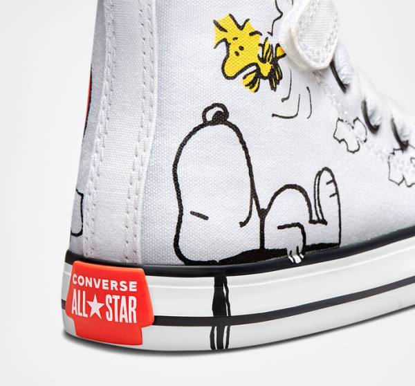 Trampki Wysokie Converse Peanuts Chuck Taylor All Star Easy-On Białe Czarne Czerwone | CV-235ZSM