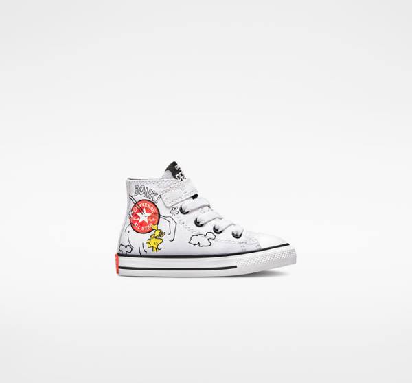 Trampki Wysokie Converse Peanuts Chuck Taylor All Star Easy-On Białe Czarne Czerwone | CV-235ZSM