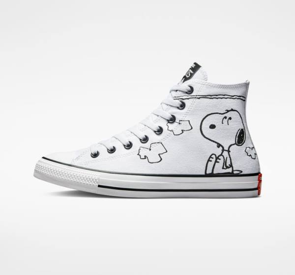 Trampki Wysokie Converse Peanuts Chuck Taylor All Star Białe Czarne Czerwone | CV-326AIT
