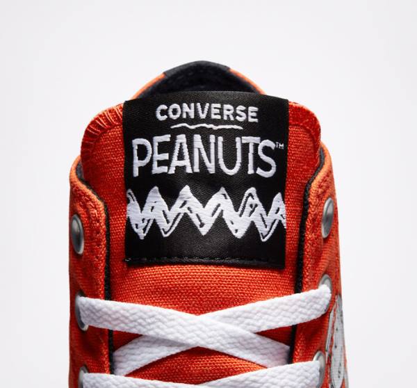 Trampki Wysokie Converse Peanuts Chuck Taylor All Star Czerwone Czarne Białe | CV-678BFQ