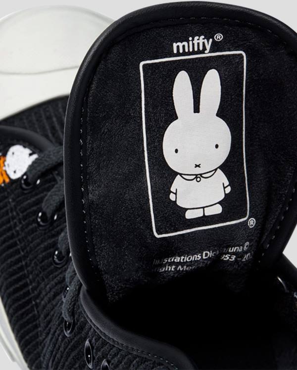 Trampki Wysokie Converse Pop Trading Miffy Jack Purcell Pro Corduroy Czarne | CV-856BQK