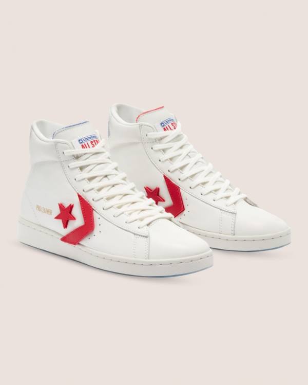 Trampki Wysokie Converse Pro Skórzane Birth Of Flight Białe | CV-124MVE