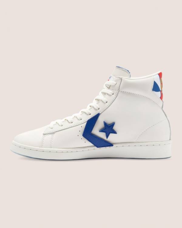 Trampki Wysokie Converse Pro Skórzane Birth Of Flight Białe | CV-124MVE