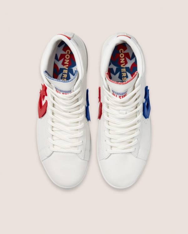 Trampki Wysokie Converse Pro Skórzane Birth Of Flight Białe | CV-124MVE