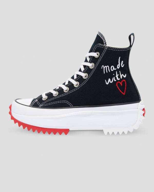 Trampki Wysokie Converse Run Star Hike Love Thread Czarne | CV-107NWH