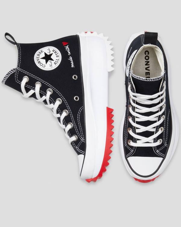 Trampki Wysokie Converse Run Star Hike Love Thread Czarne | CV-107NWH