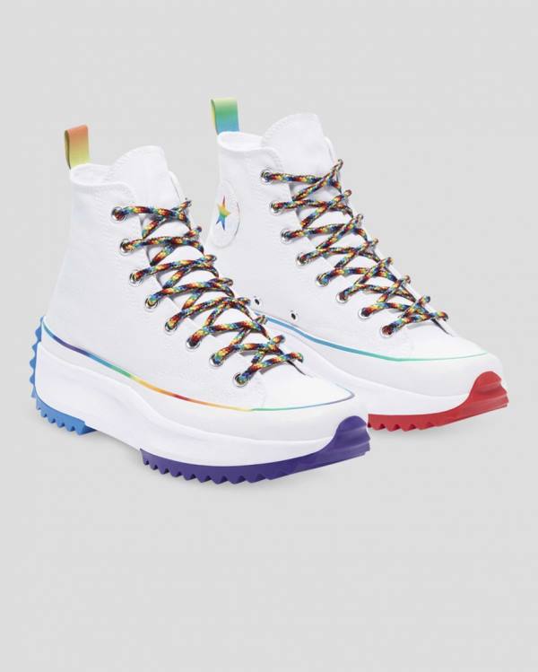 Trampki Wysokie Converse Run Star Hike Pride Białe | CV-154DMY