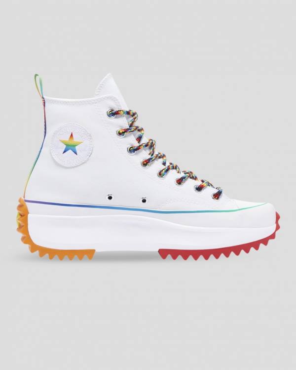 Trampki Wysokie Converse Run Star Hike Pride Białe | CV-154DMY