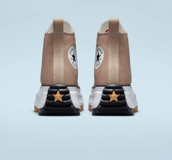 Trampki Wysokie Converse Run Star Hike Platformie Seasonal Color Czarne Białe | CV-320VXD