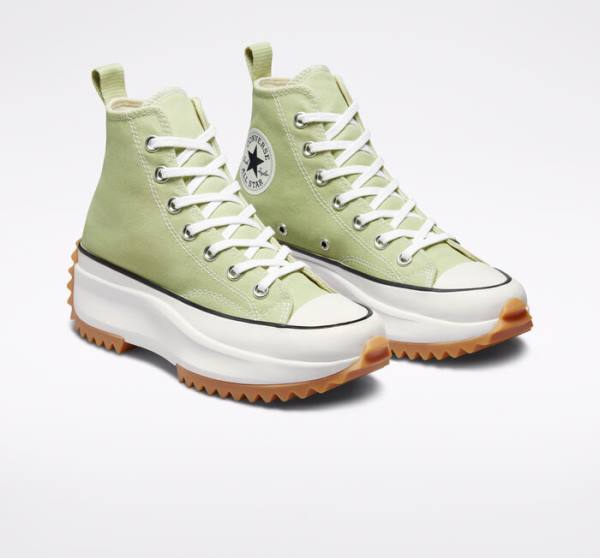 Trampki Wysokie Converse Run Star Hike Platformie Seasonal Color Oliwkowe Czarne Białe | CV-589KRV