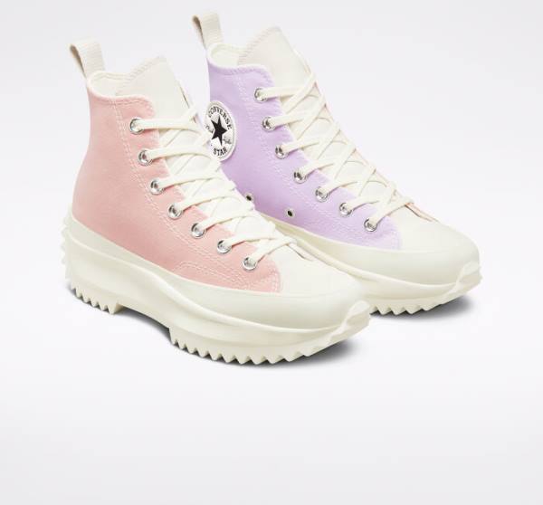Trampki Wysokie Converse Run Star Hike Platformie Tri-Panel Color Block Różowe | CV-628UCY