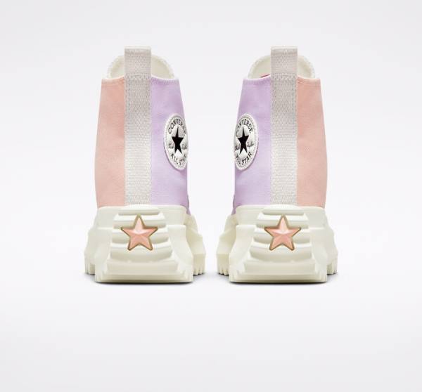 Trampki Wysokie Converse Run Star Hike Platformie Tri-Panel Color Block Różowe | CV-628UCY