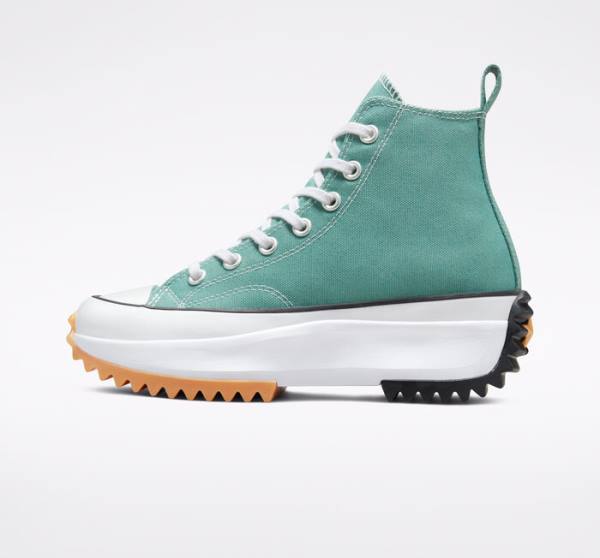 Trampki Wysokie Converse Run Star Hike Platformie Seasonal Color Czarne Białe | CV-809FHE