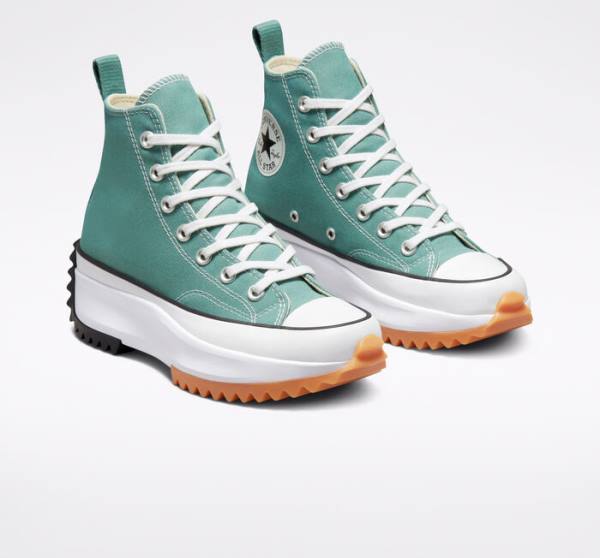 Trampki Wysokie Converse Run Star Hike Platformie Seasonal Color Czarne Białe | CV-809FHE