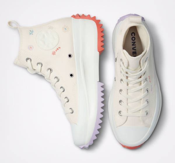 Trampki Wysokie Converse Run Star Hike Platformie Embroidered Floral Głęboka | CV-913HBX