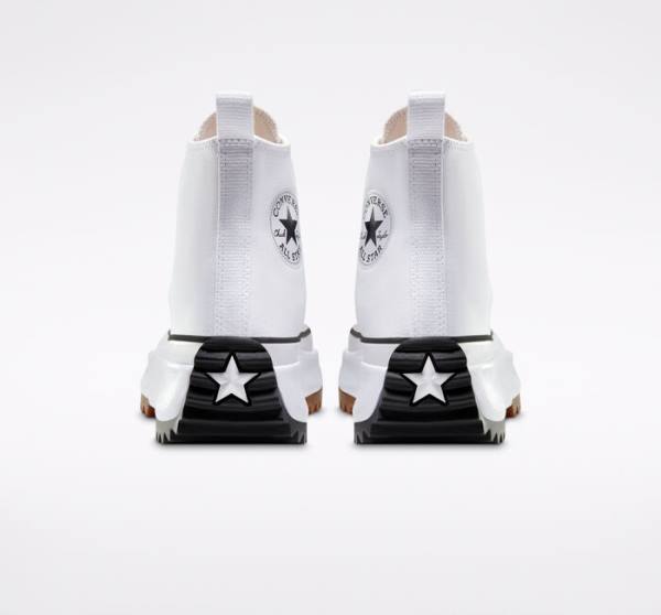 Trampki Wysokie Converse Run Star Hike Platformie Białe Czarne | CV-923OCW