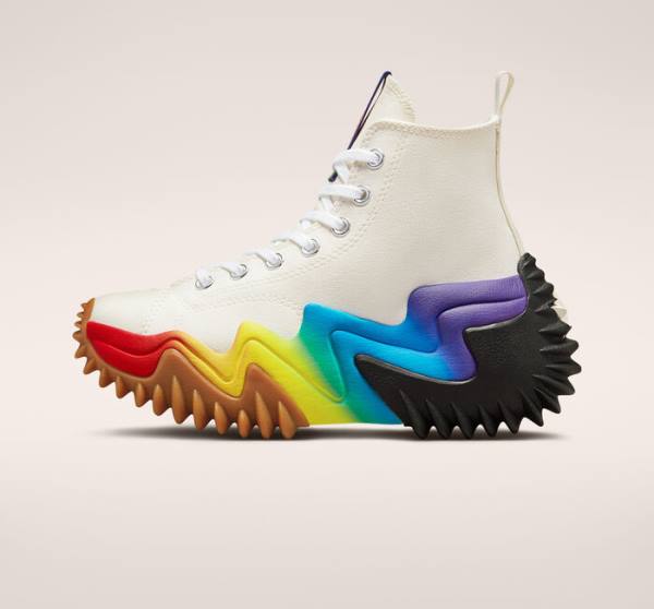 Trampki Wysokie Converse Run Star Motion Platformie Pride Fioletowe | CV-697OLE