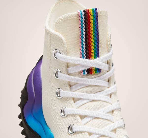 Trampki Wysokie Converse Run Star Motion Platformie Pride Fioletowe | CV-697OLE