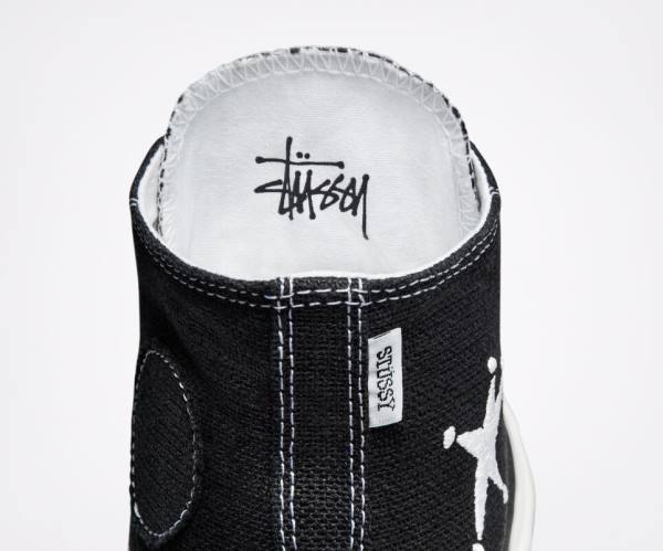 Trampki Wysokie Converse Stussy Chuck 70 Czarne Białe | CV-014HDR
